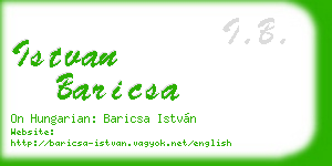 istvan baricsa business card