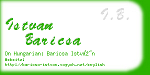 istvan baricsa business card